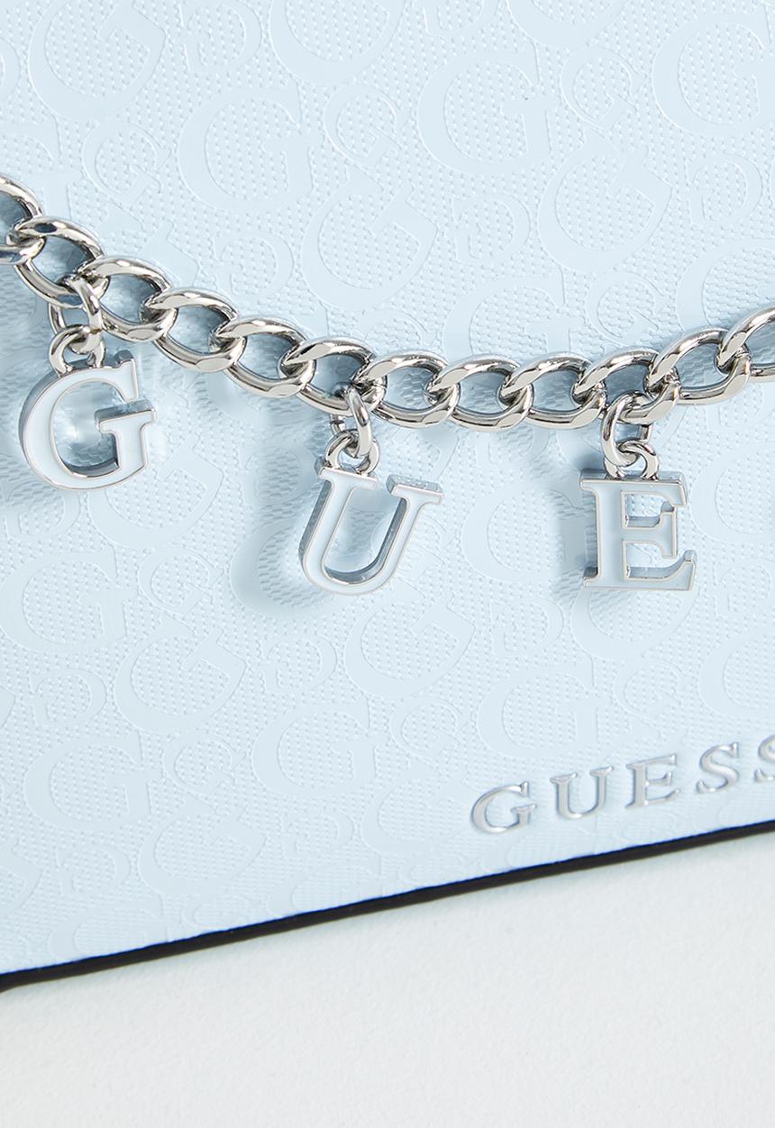 GUESS - Fiora Mini Top Zip - Ice Blue