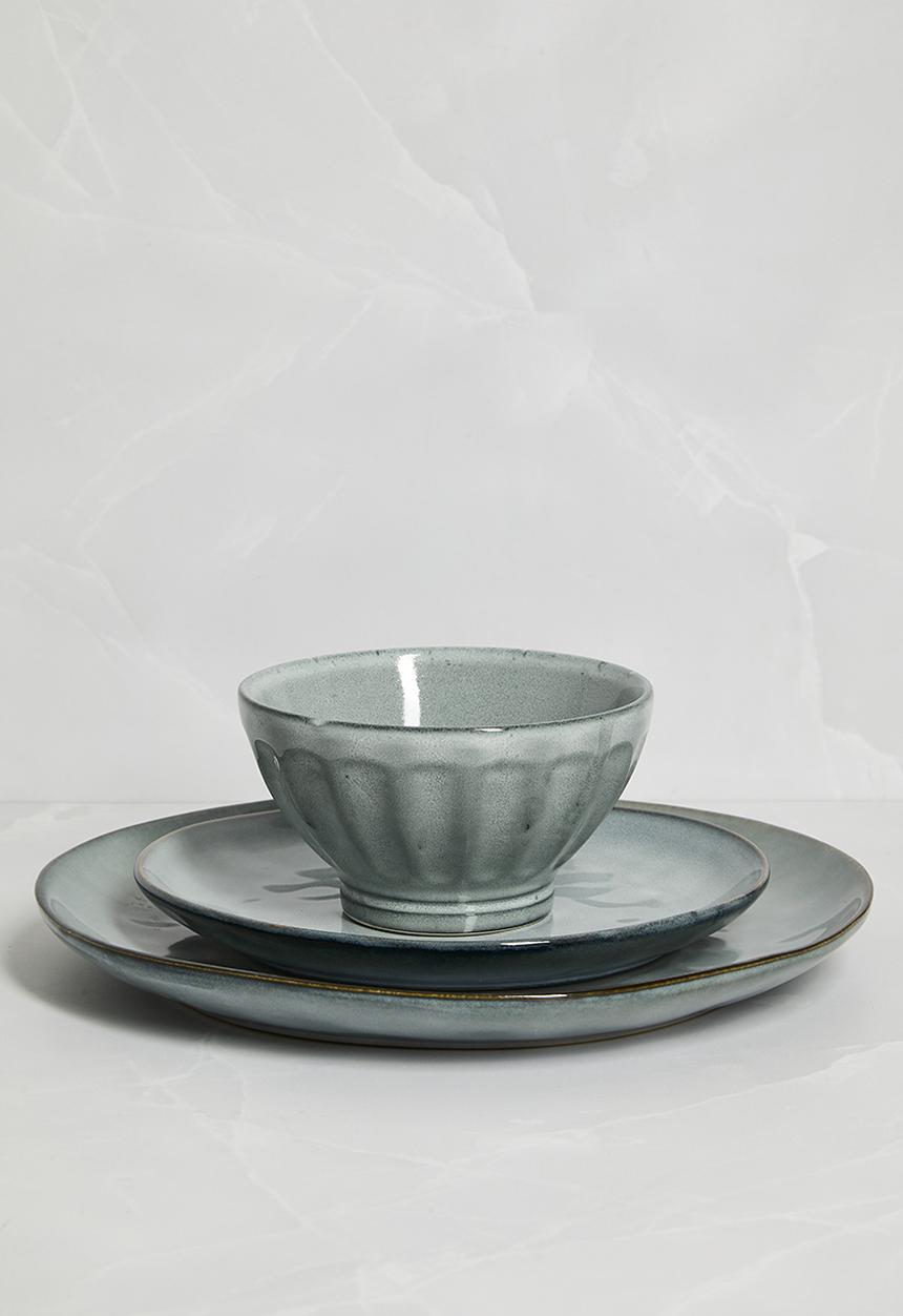 Excellent Houseware - Glazey 16piece  dinnerware set - blue