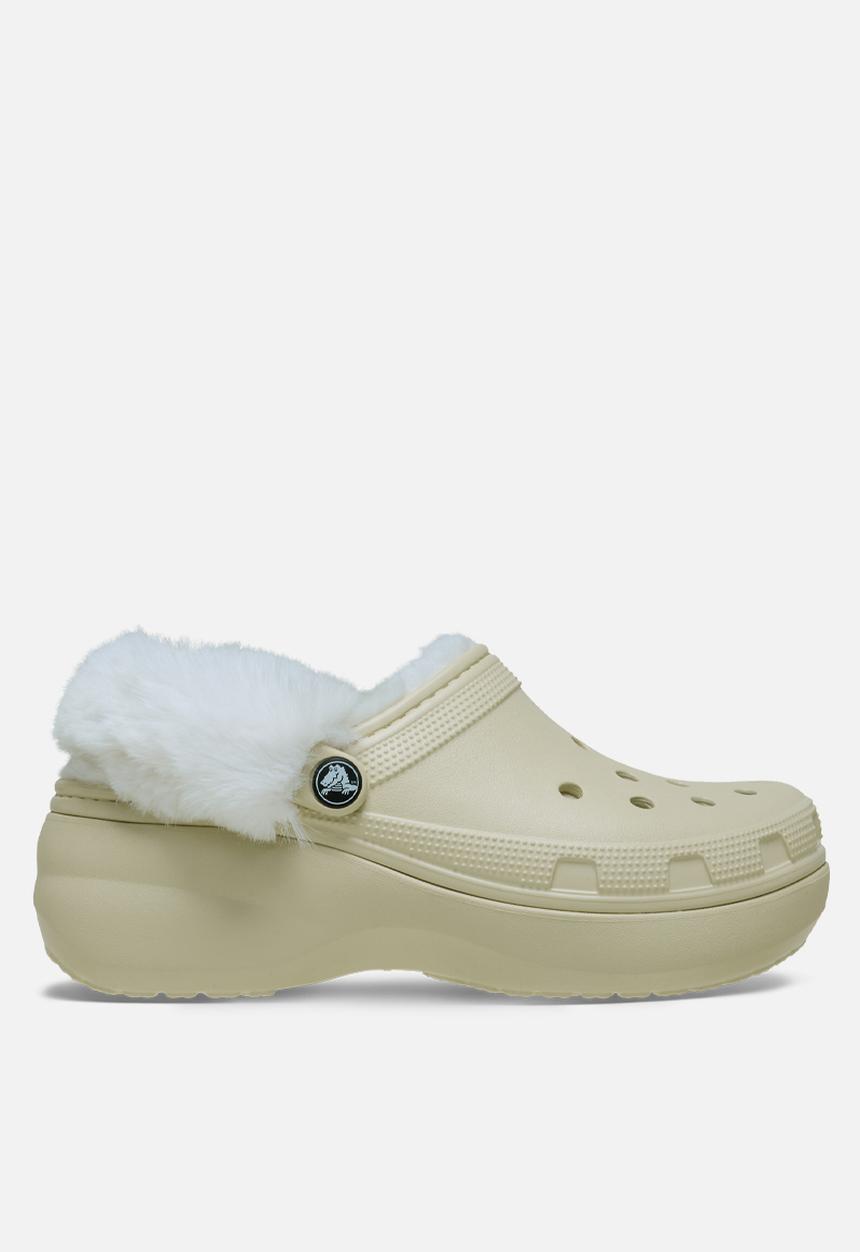 Crocs - Classic Platform fuzz lined clog - brown