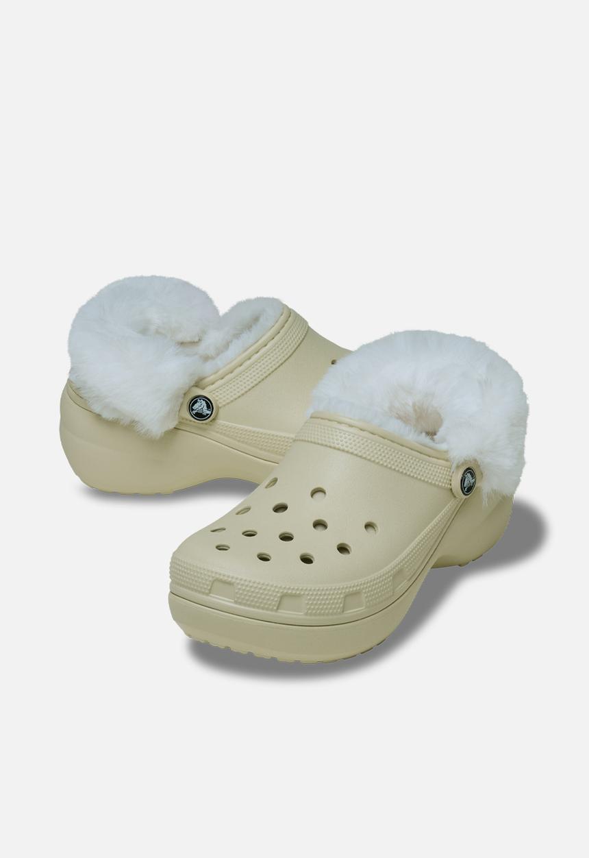 Crocs - Classic Platform fuzz lined clog - brown