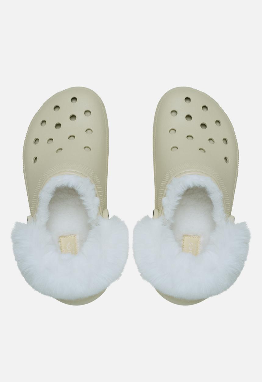 Crocs - Classic Platform fuzz lined clog - brown