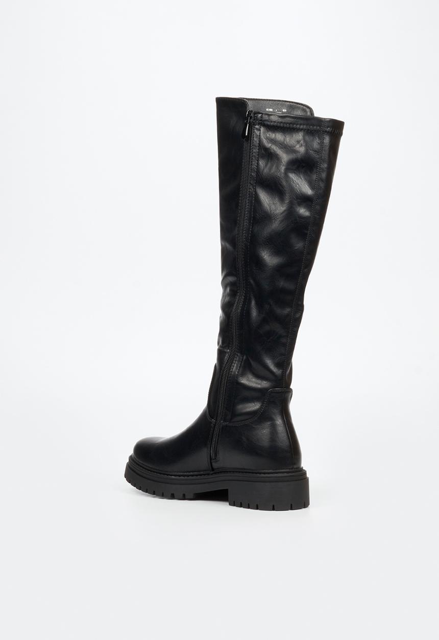 Rock & Co - Globe 1 chunky stretch long boot - black