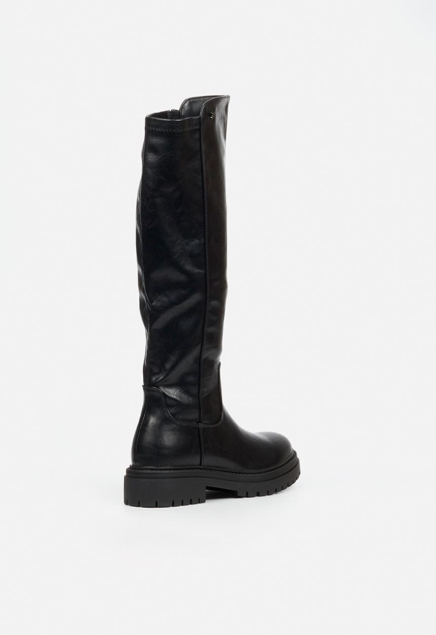 Rock & Co - Globe 1 chunky stretch long boot - black