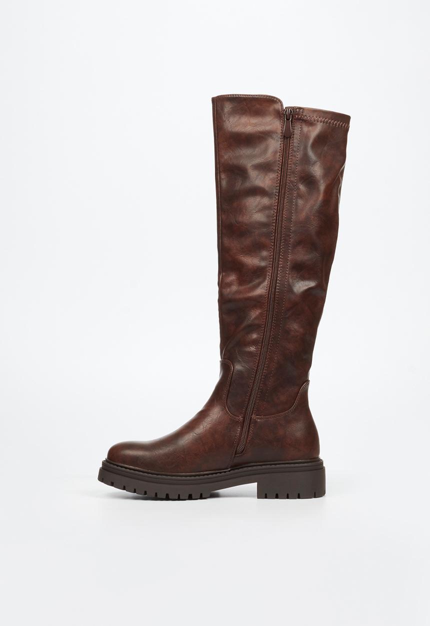 Rock & Co - Globe 1 chunky stretch long boot - chocolate