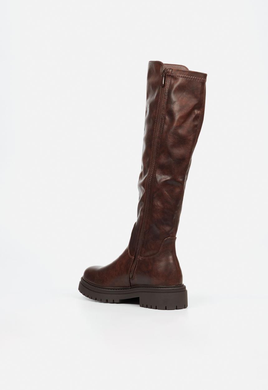 Rock & Co - Globe 1 chunky stretch long boot - chocolate