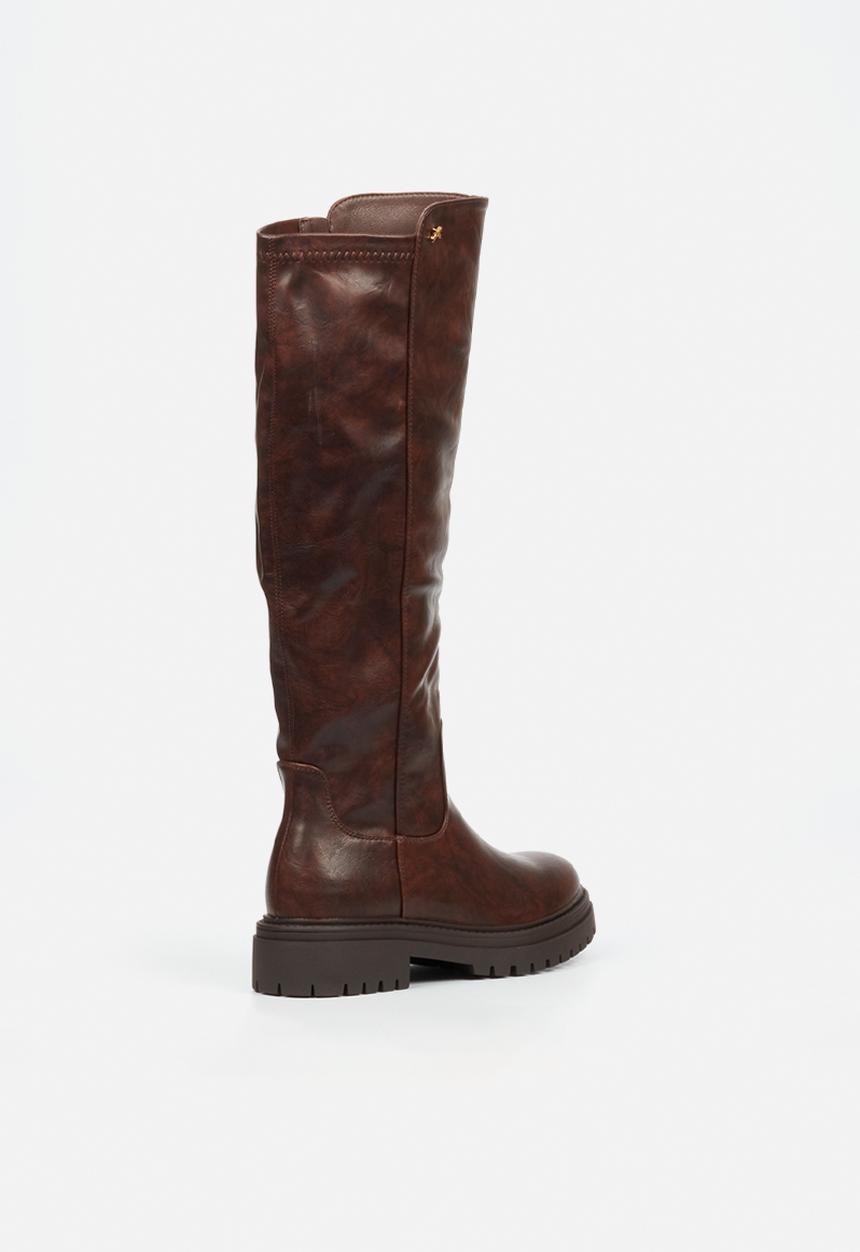 Rock & Co - Globe 1 chunky stretch long boot - chocolate
