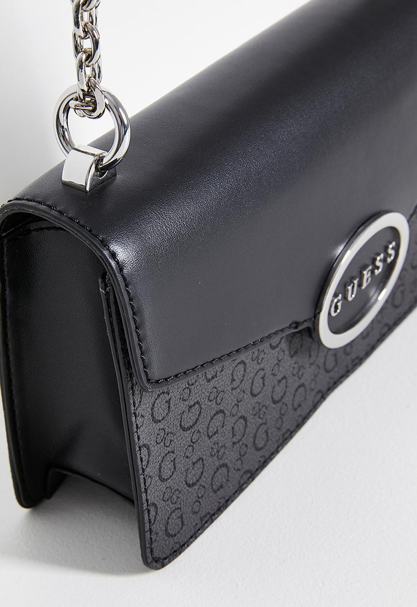 GUESS - Gracia convertible crossbody flap bag- coal