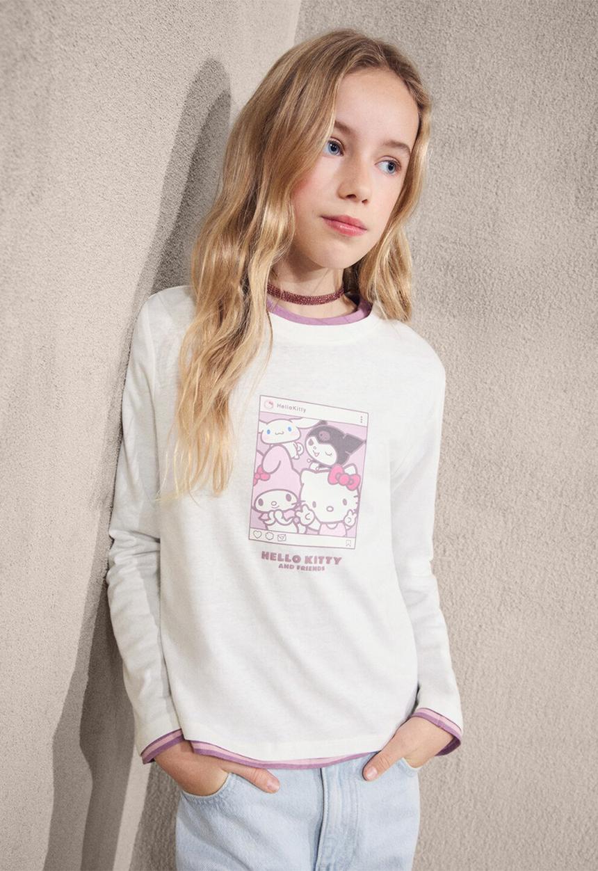 MANGO - Camiseta - Natural