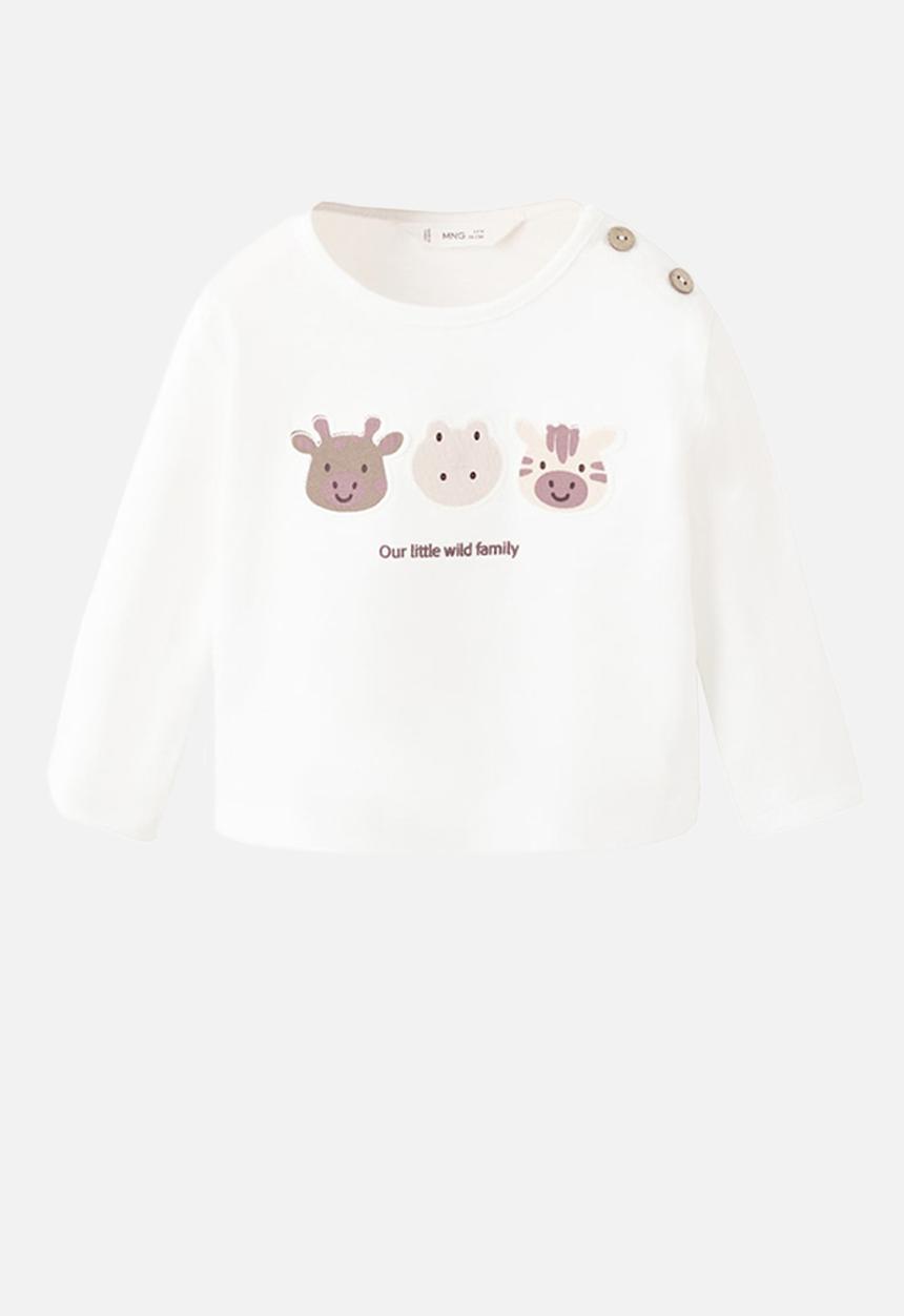 MANGO - T-Shirt FAMILY - Natural