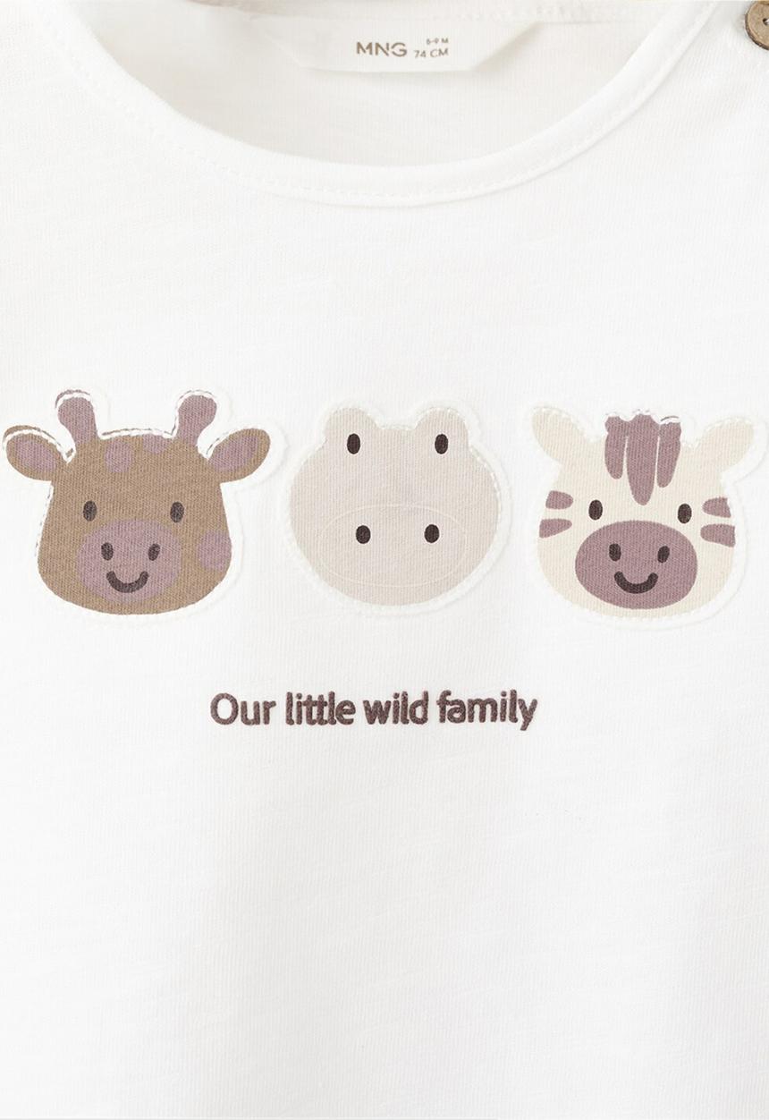 MANGO - T-Shirt FAMILY - Natural