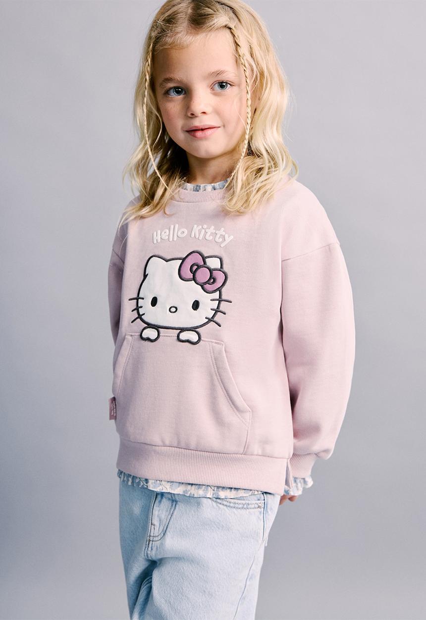 たくぴょん helloketty SWEATSHIRT HKKITTY -medium pink