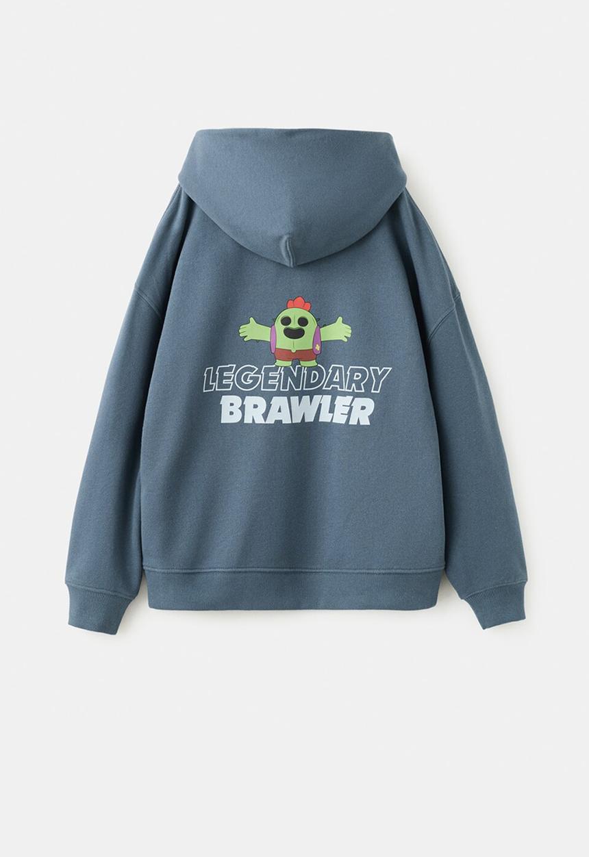 MANGO - Sweatshirt BRAWLEG - Medium Blue