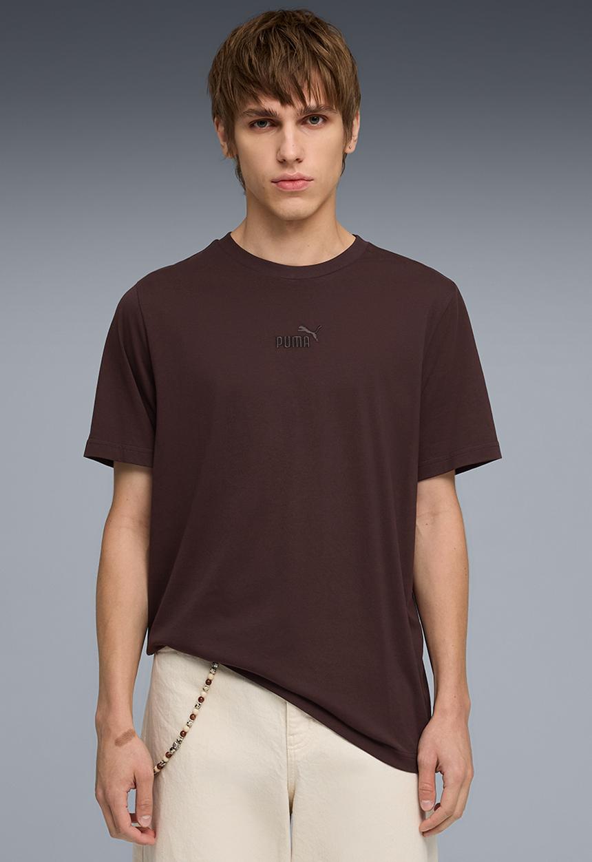 PUMA - ESS Small No.1 Logo centered Tee - Chocolate Brown