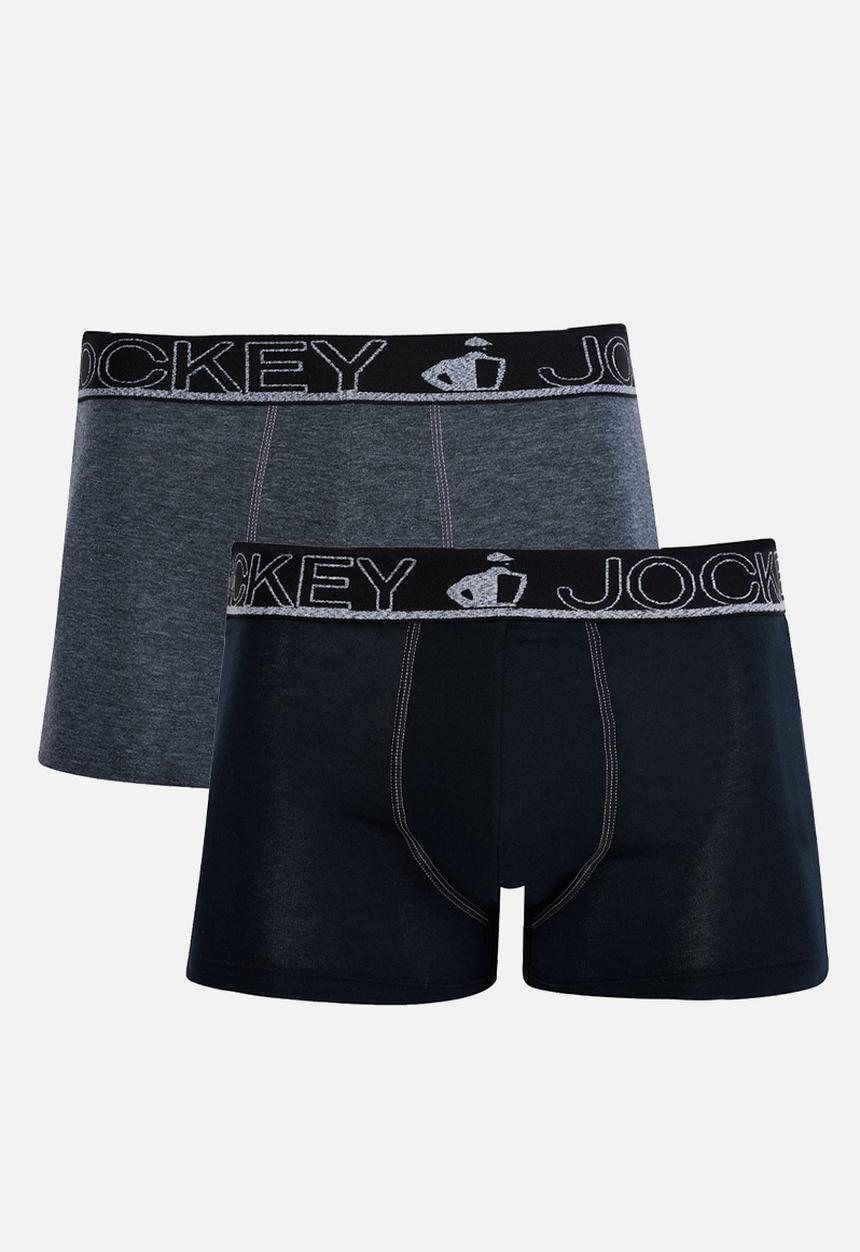 Jockey - 2PK Short Leg Exclusive Trunk - Charcoal/Black