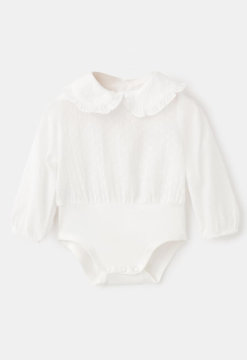 MANGO - Blusa - Natural