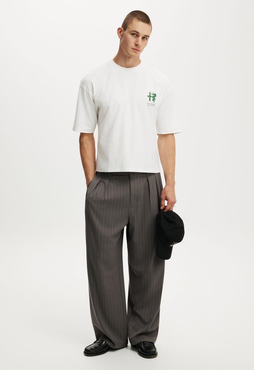 Cotton On - Cropped Fit Alfa Romeo T-Shirt - Lcn Alf Vintage White / Romeo