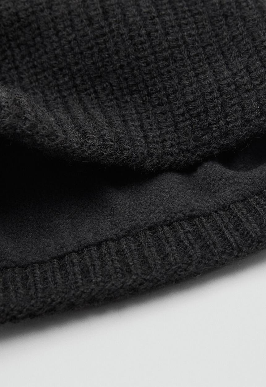 MANGO - Knit scarf - black