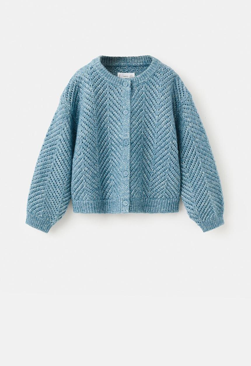 MANGO - Cardigan CRISSY - Turquoise / Aqua