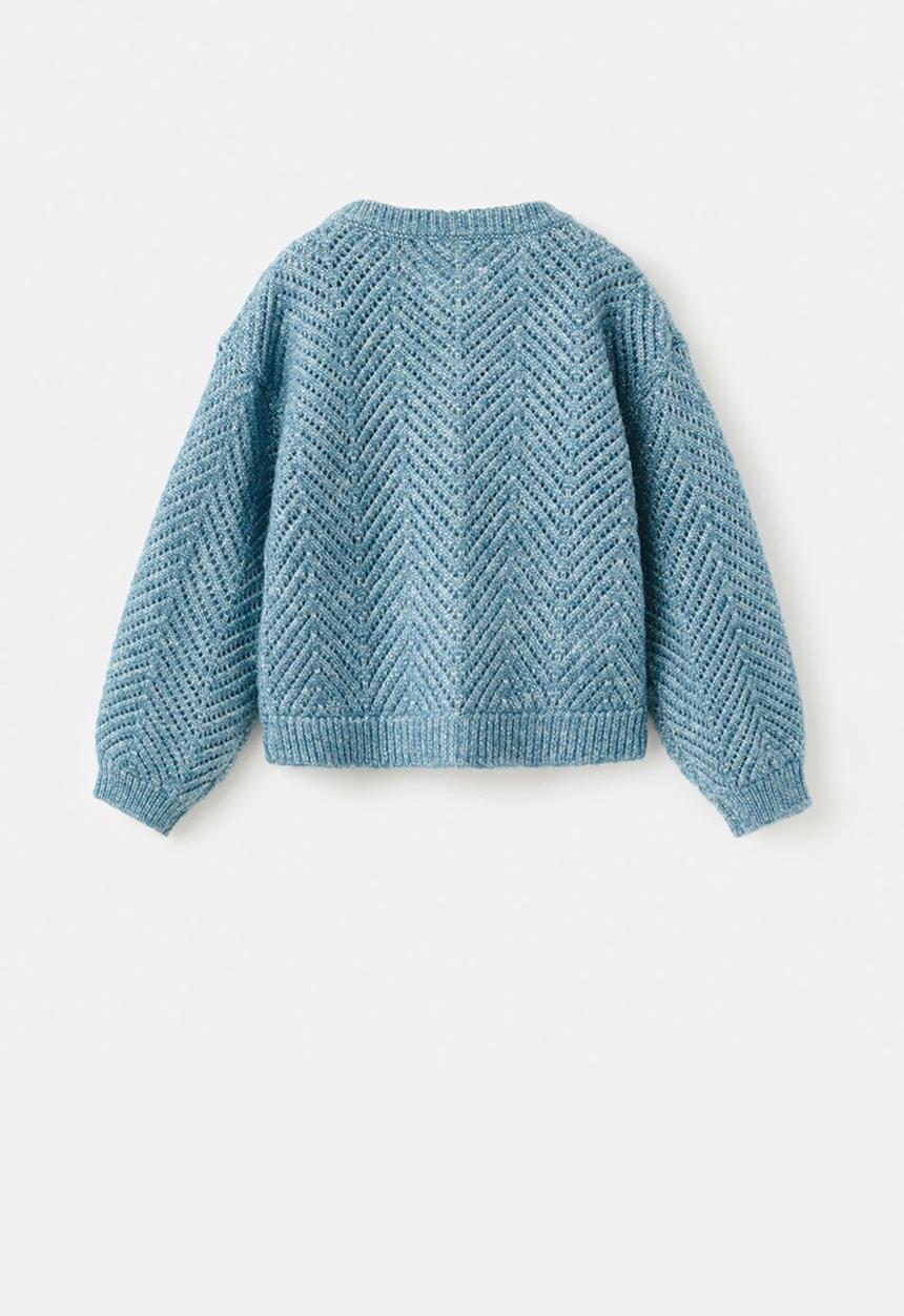 MANGO - Cardigan CRISSY - Turquoise / Aqua