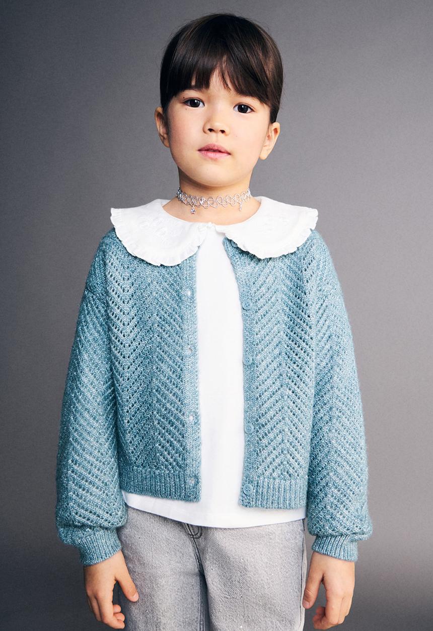 MANGO - Cardigan CRISSY - Turquoise / Aqua