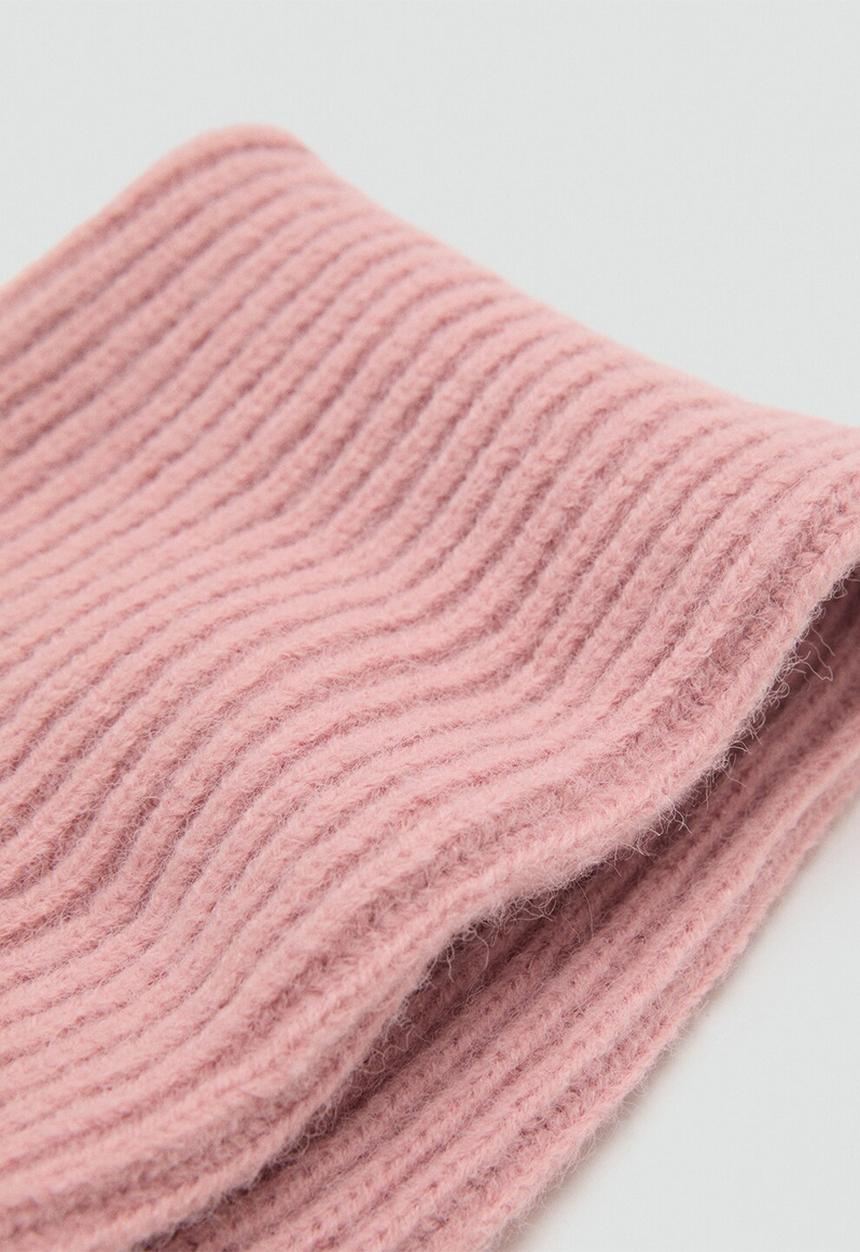 MANGO - Scarf pomponps -Lt-Pastel Pink