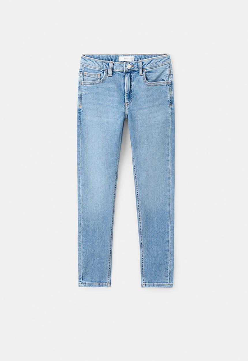 MANGO - Jeans SLIM - Open Blue