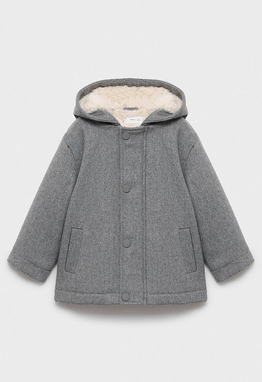 MANGO - Coat lucio - gray