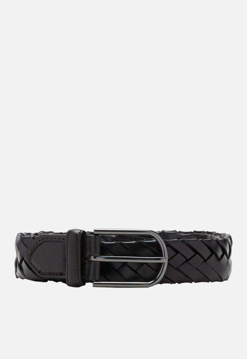 MANGO - Belt braid - Dark Brown