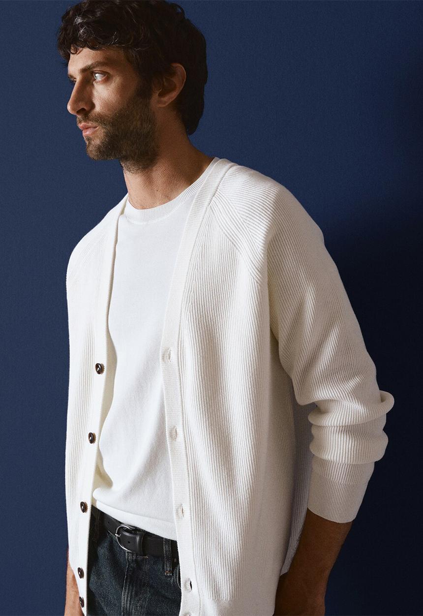 MANGO - Cardigan Hodei - Off white