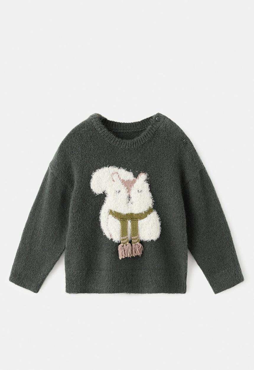 MANGO - Sweater TEDDY - Dark Green
