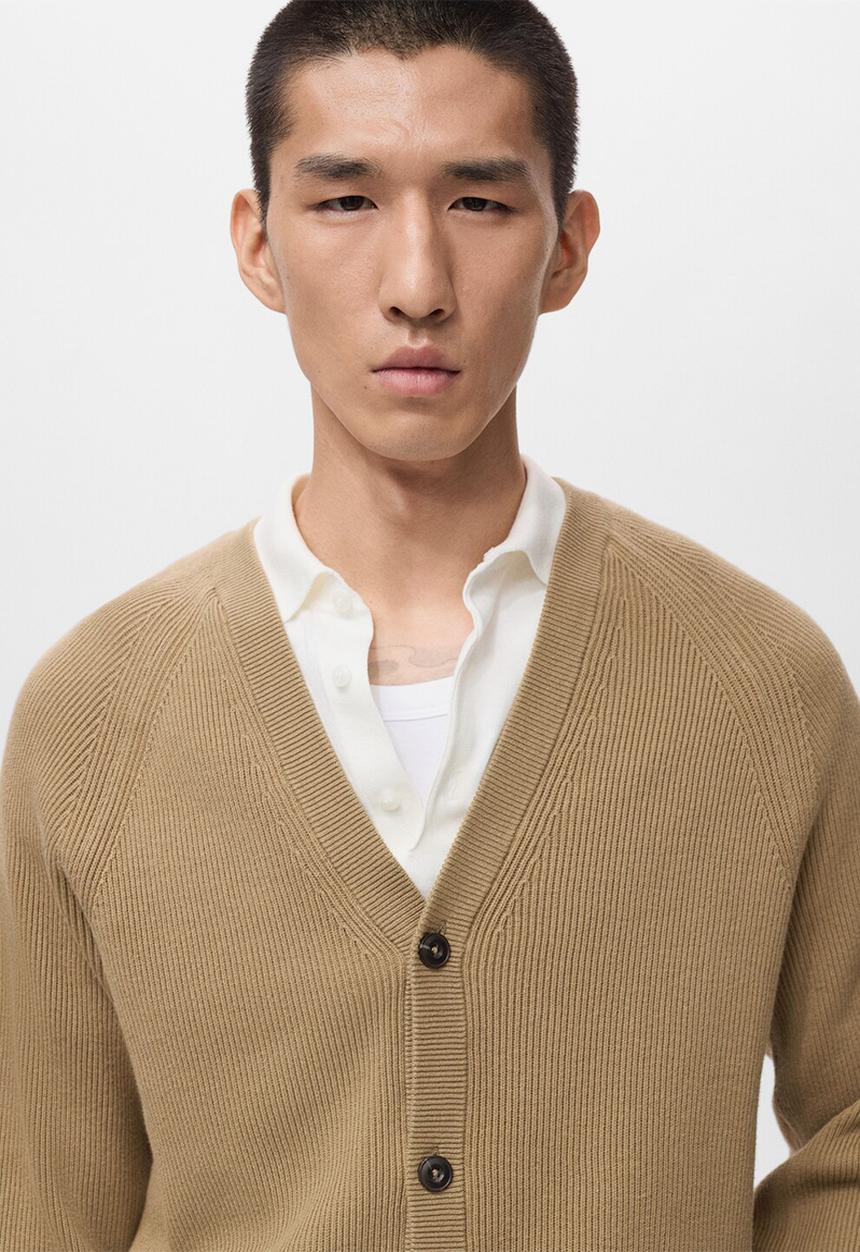 MANGO - Cardigan Hodei - Beige