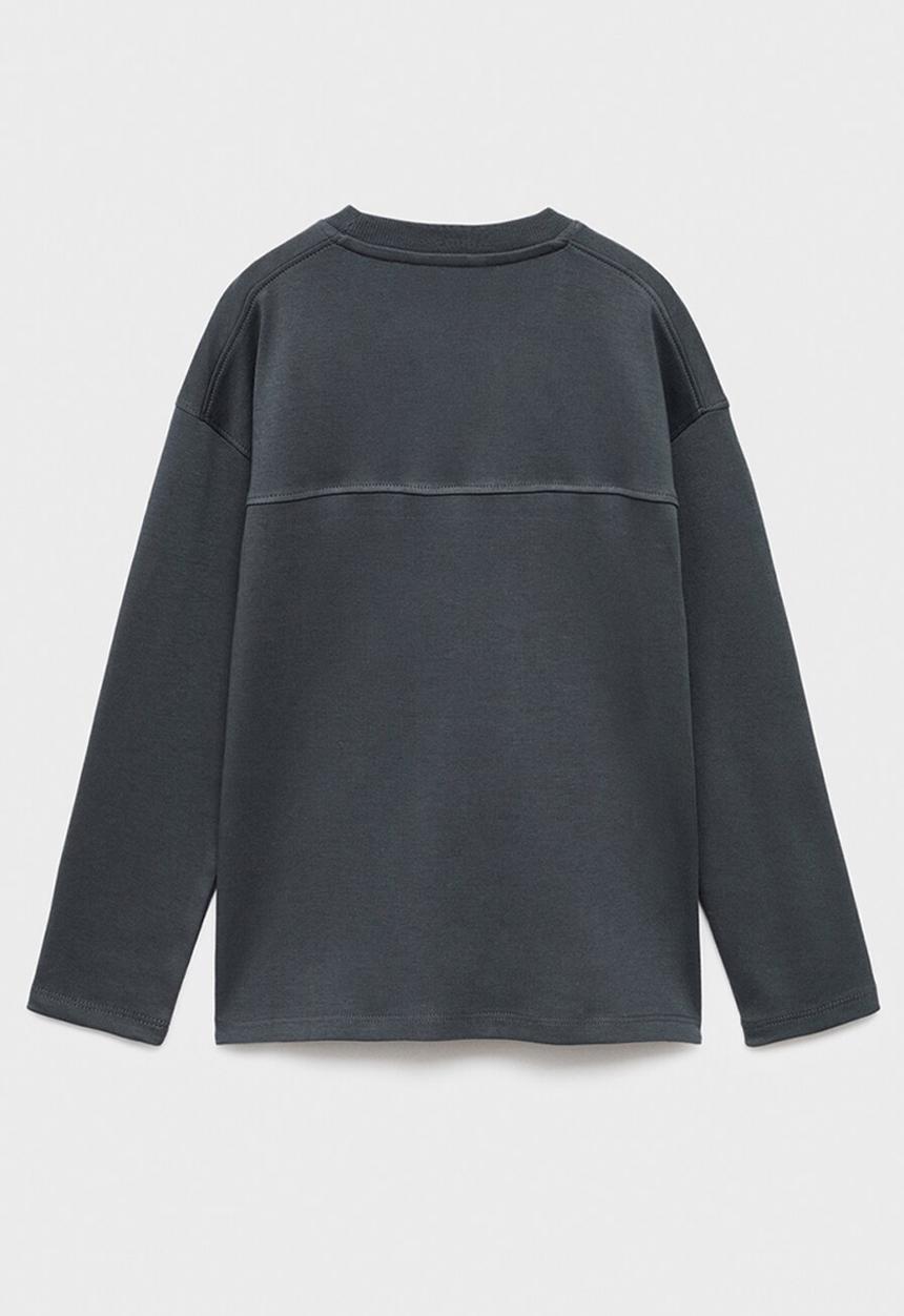 MANGO - T-shirt nubasic - charcoal