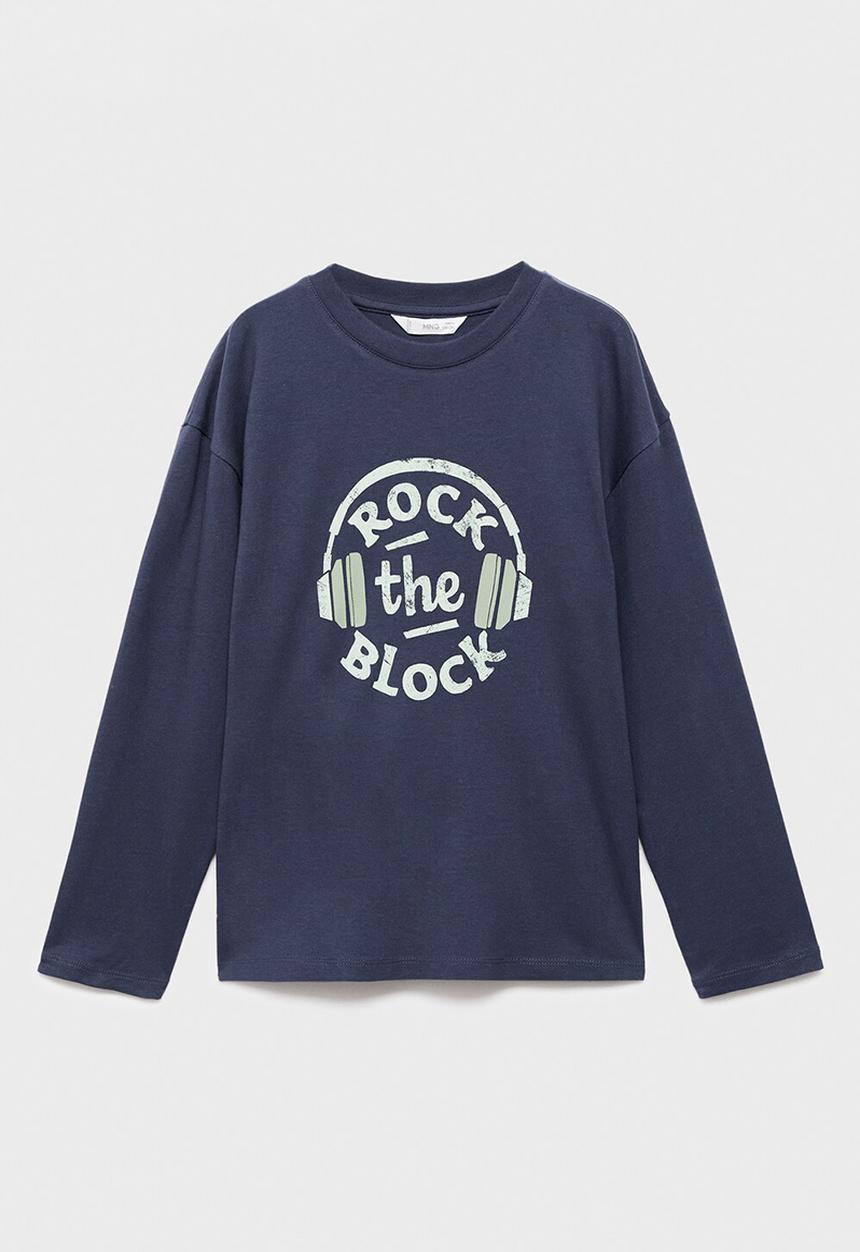 MANGO - T-Shirt CITIES - Navy