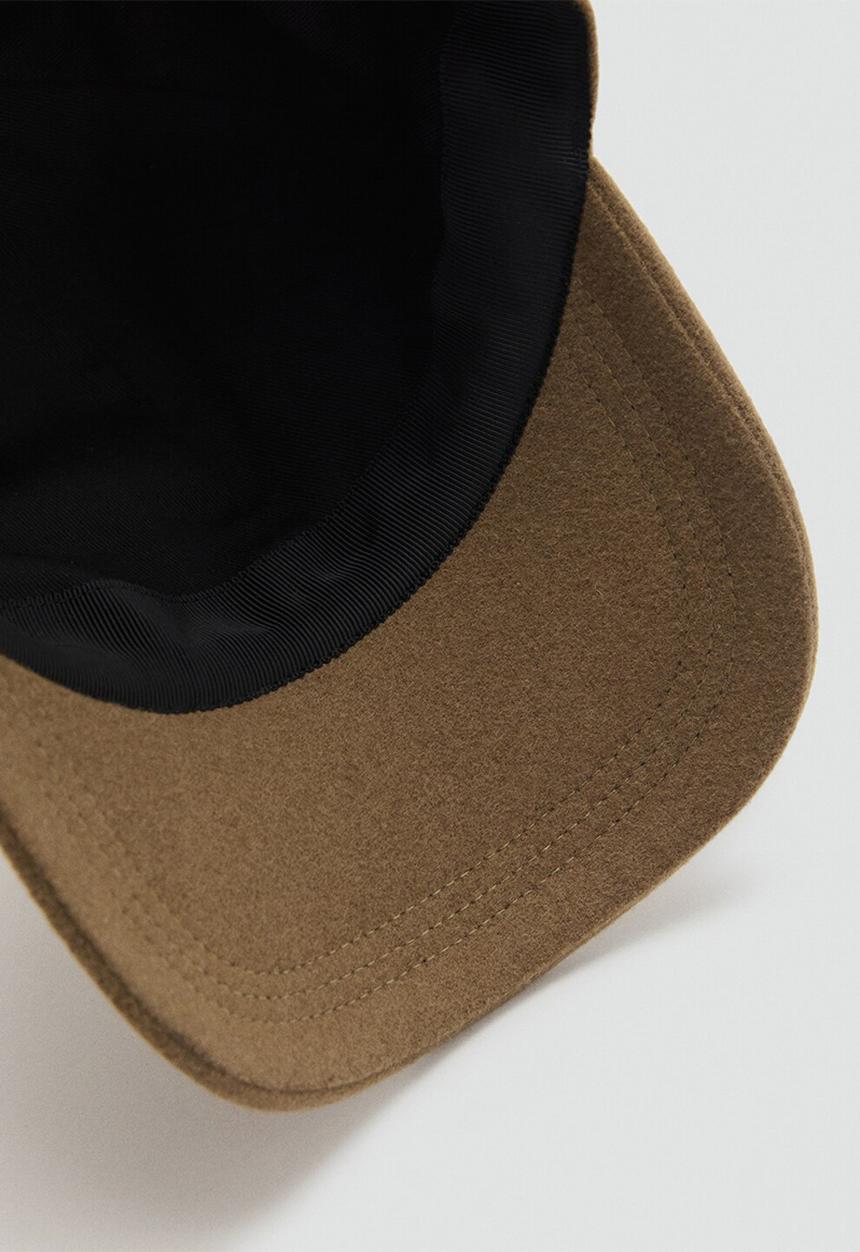 MANGO - Cap Wool - Light Brown