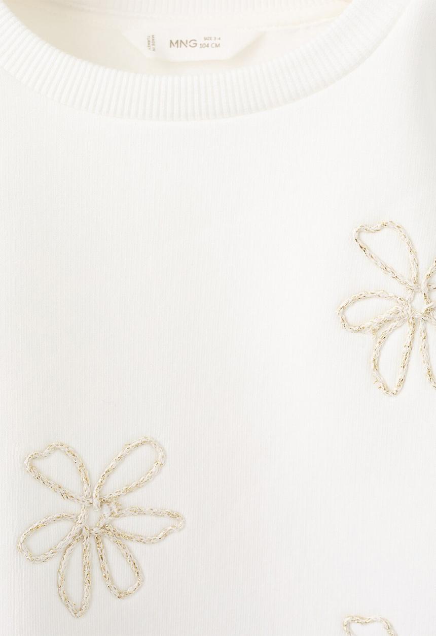 MANGO - Sweatshirt FLOR - Natural