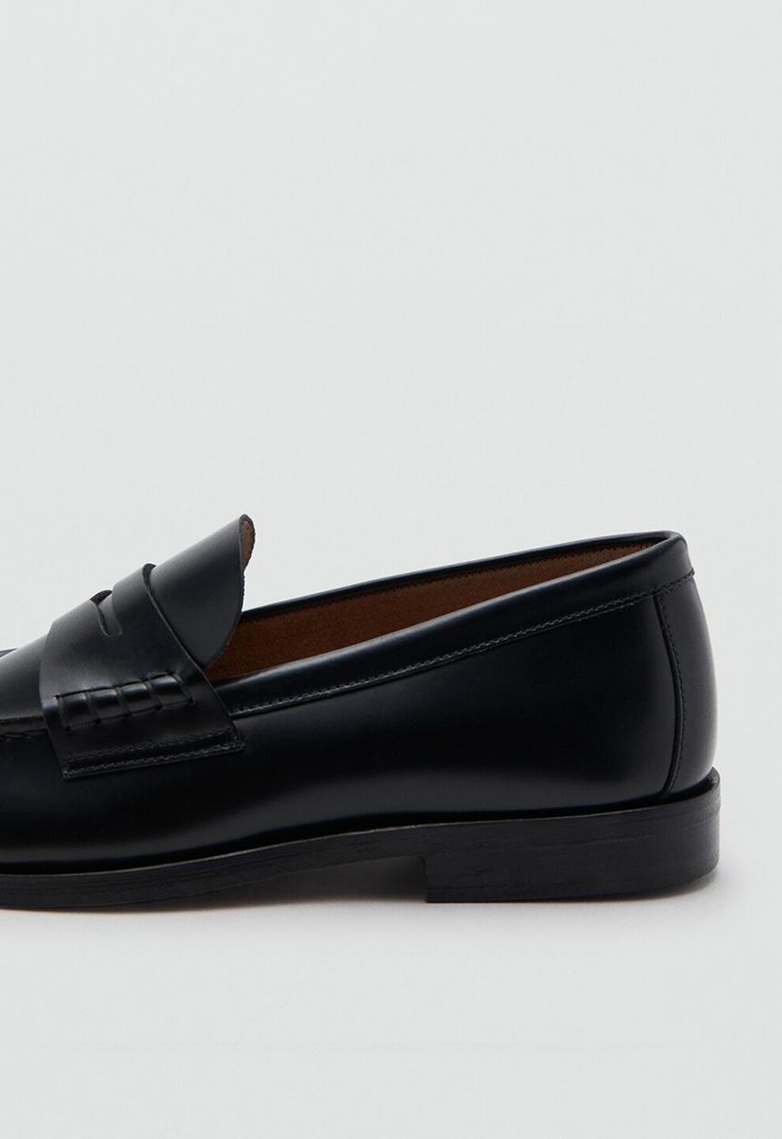 MANGO - Mocasin loafer - black leather