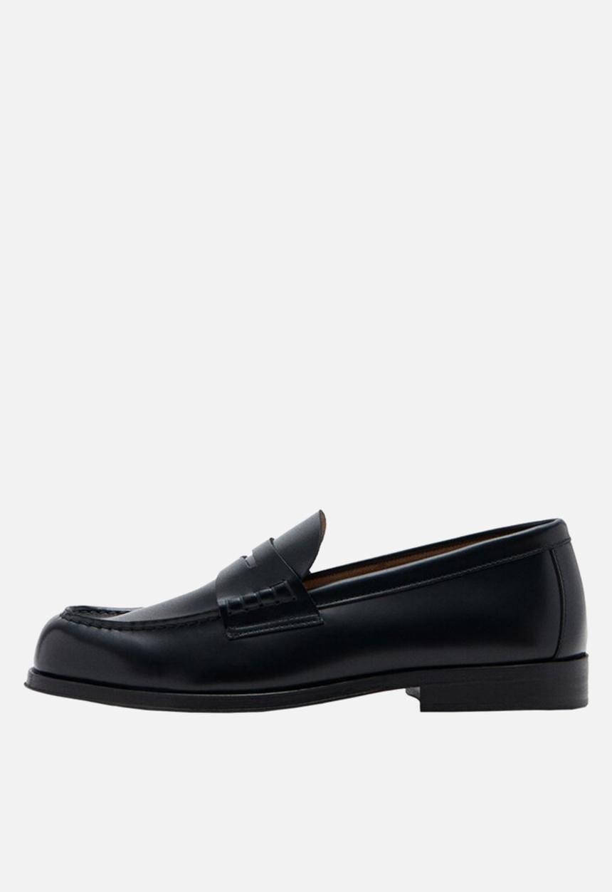 MANGO - Mocasin loafer - black leather
