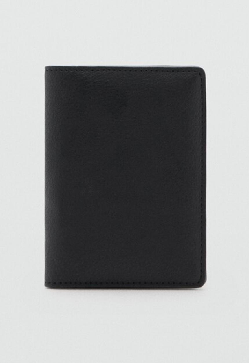 MANGO - Card Holder Duuble -Black - Black