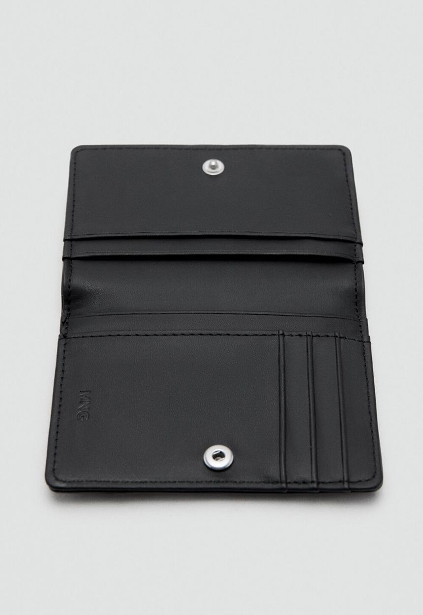 MANGO - Card Holder Duuble -Black - Black