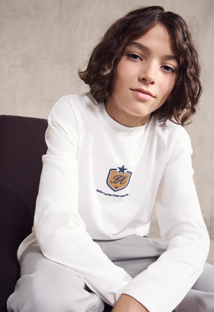 MANGO - T-Shirt DIMPACT - Natural