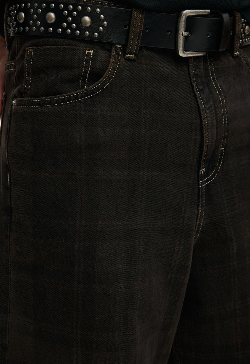 Cotton On - Super Baggy Jean - Deceiver Overdye Check