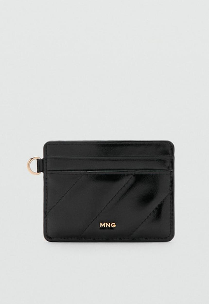 MANGO - Diagonal card holder - black