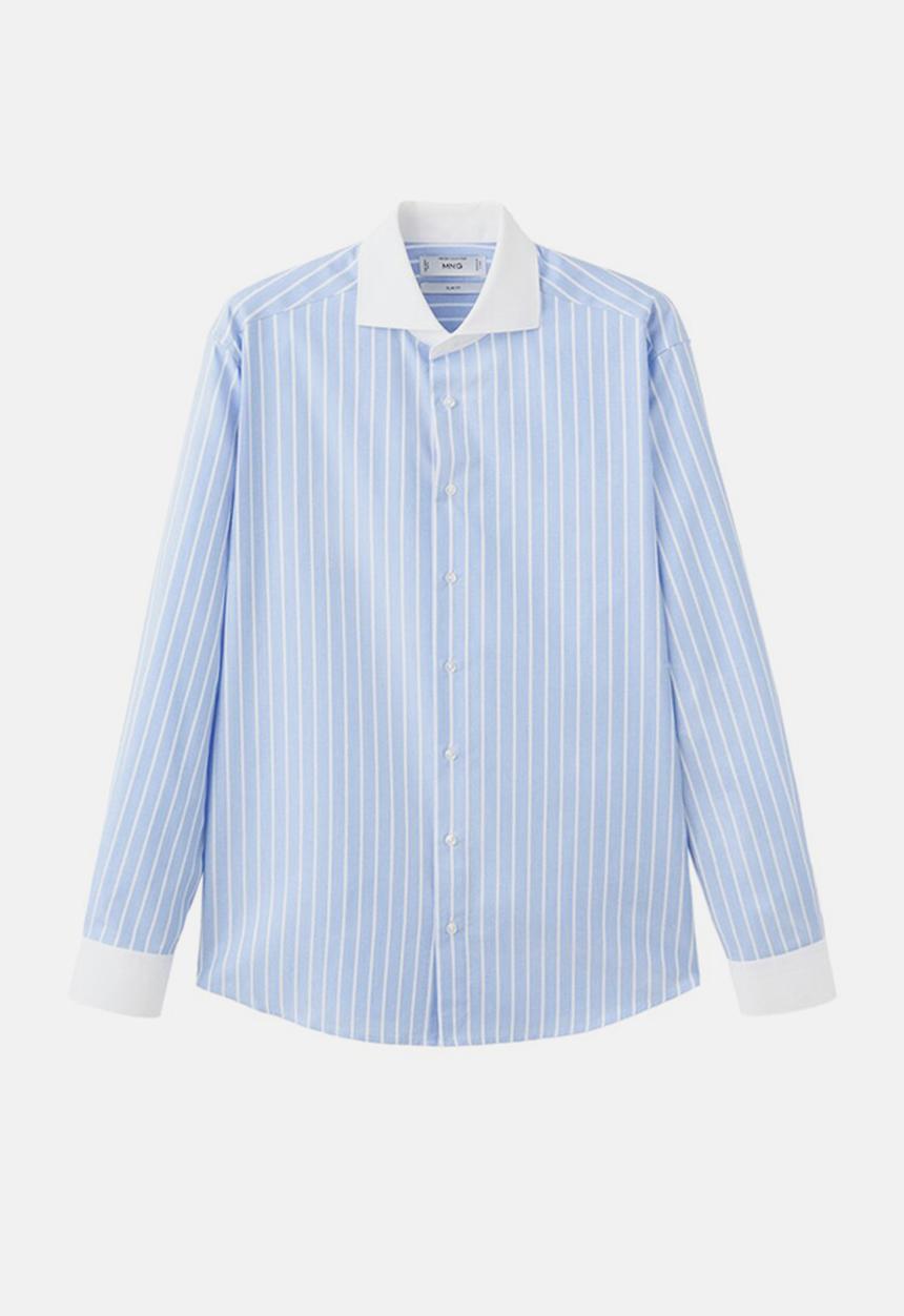 MANGO - Shirtsarria - Sky-Blue