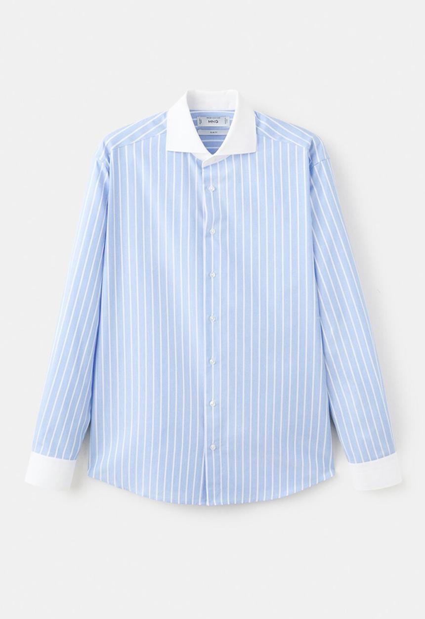 MANGO - Shirtsarria - Sky-Blue