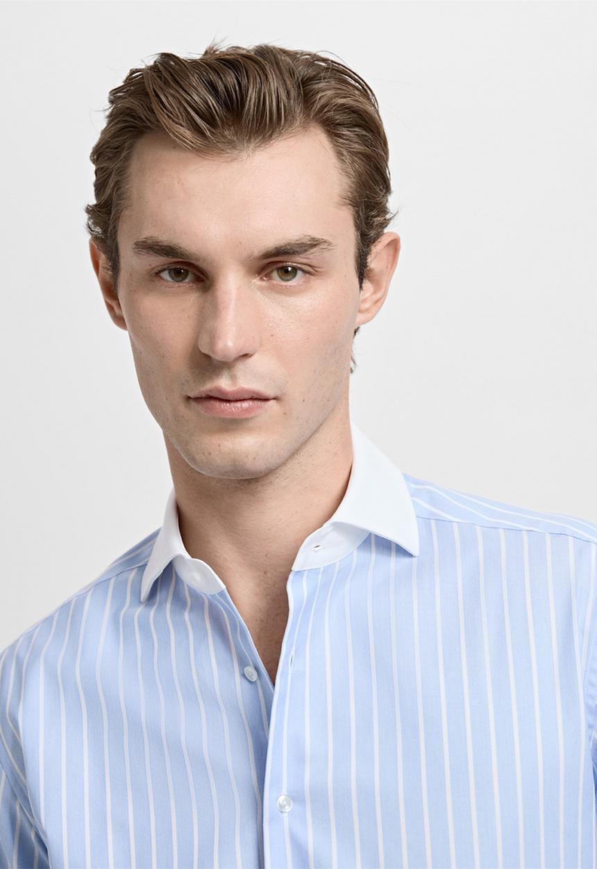 MANGO - Shirtsarria - Sky-Blue