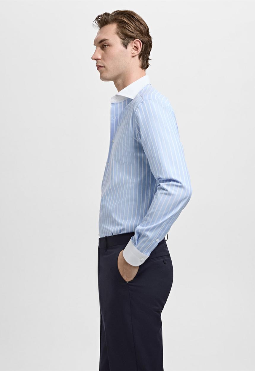 MANGO - Shirtsarria - Sky-Blue