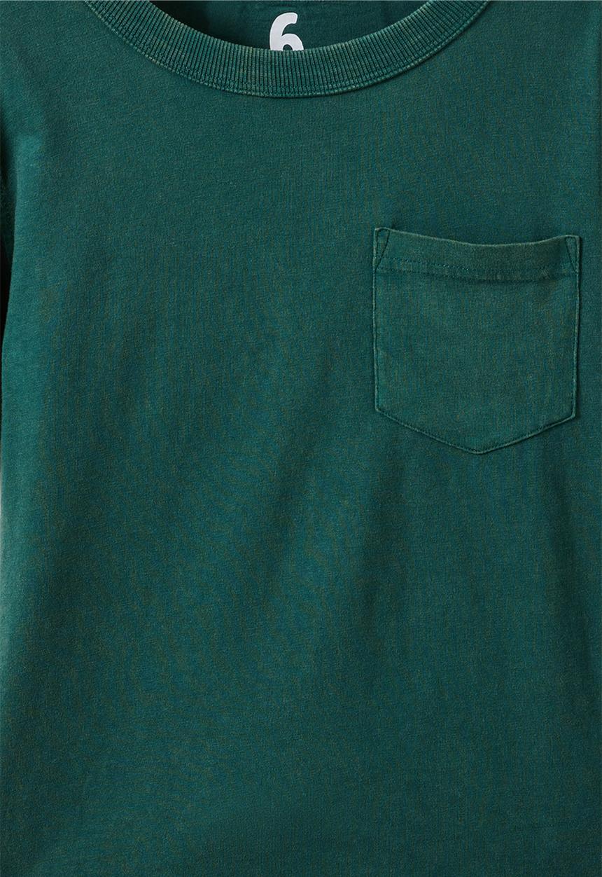 Cotton On - The essential short sleeve tee - storm green wash