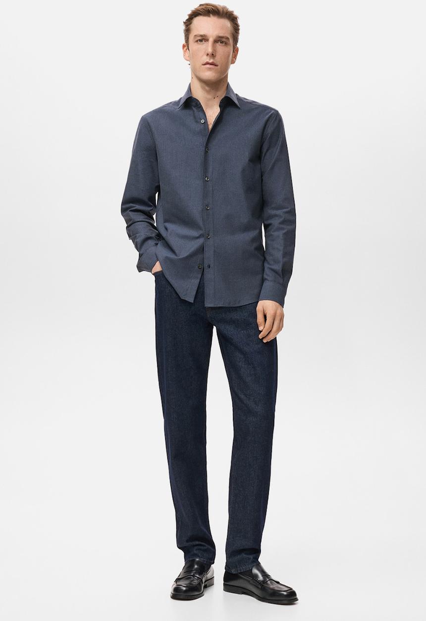 MANGO - Shirtares - Navy Blue