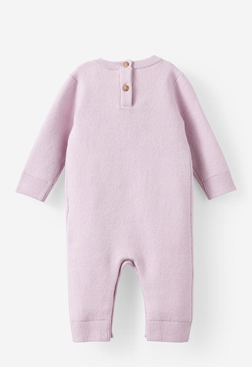 Cotton On - Organic Knit Long Sleeve All In One - Thistle/Lady Bug