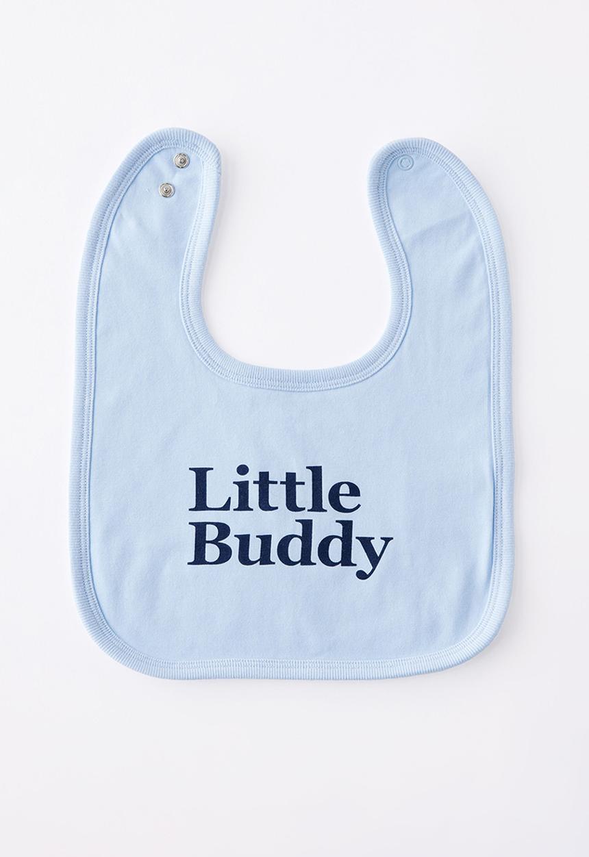 Cotton On - The Baby Bib - Dawn Blue/Little Buddy Grid